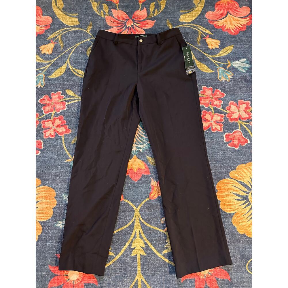 NWT Ralph Lauren Black Wool Dress Pants Size 10